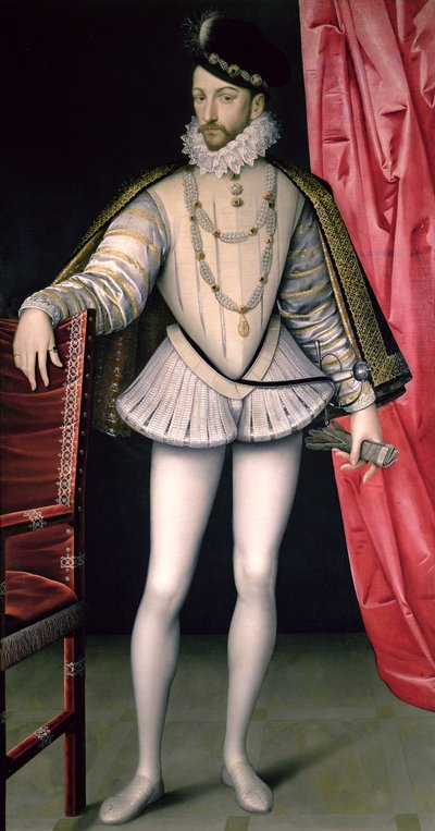 Portrait of Charles IX (1550-74) by François Clouet